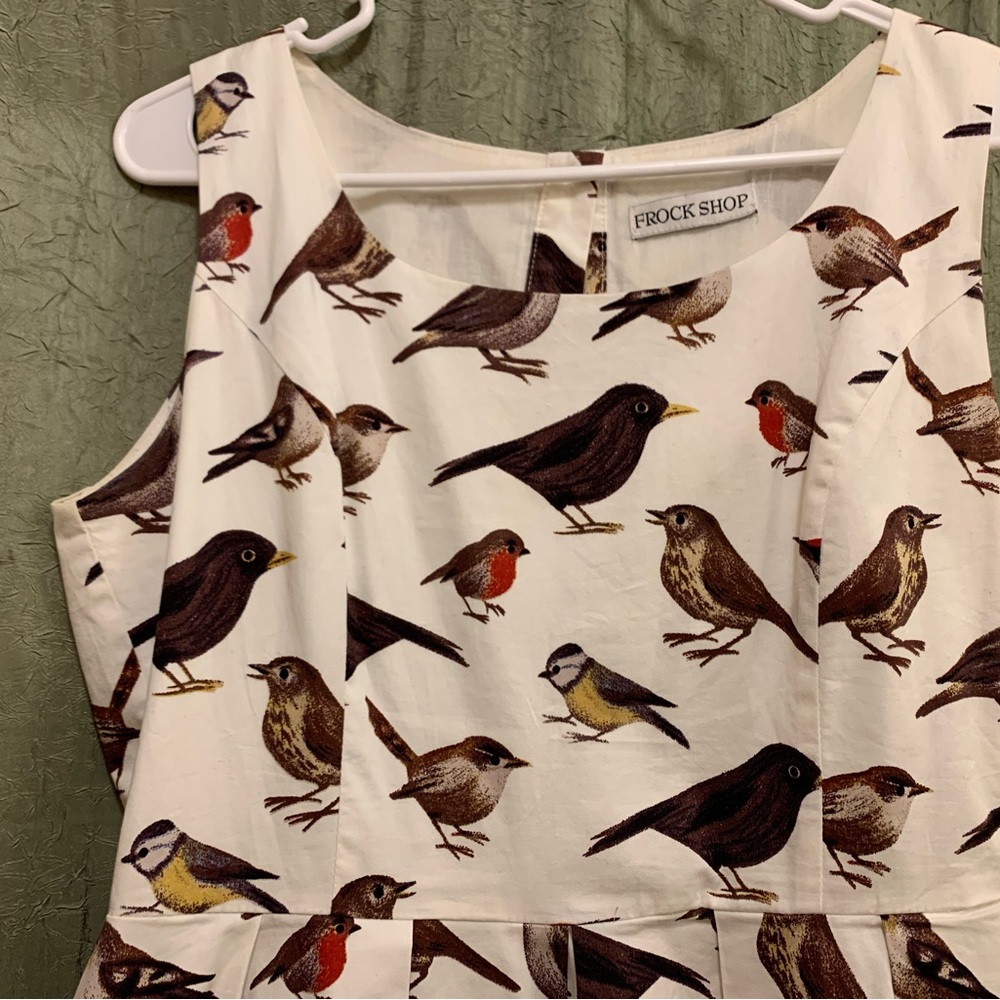 A-line Dress with Birds